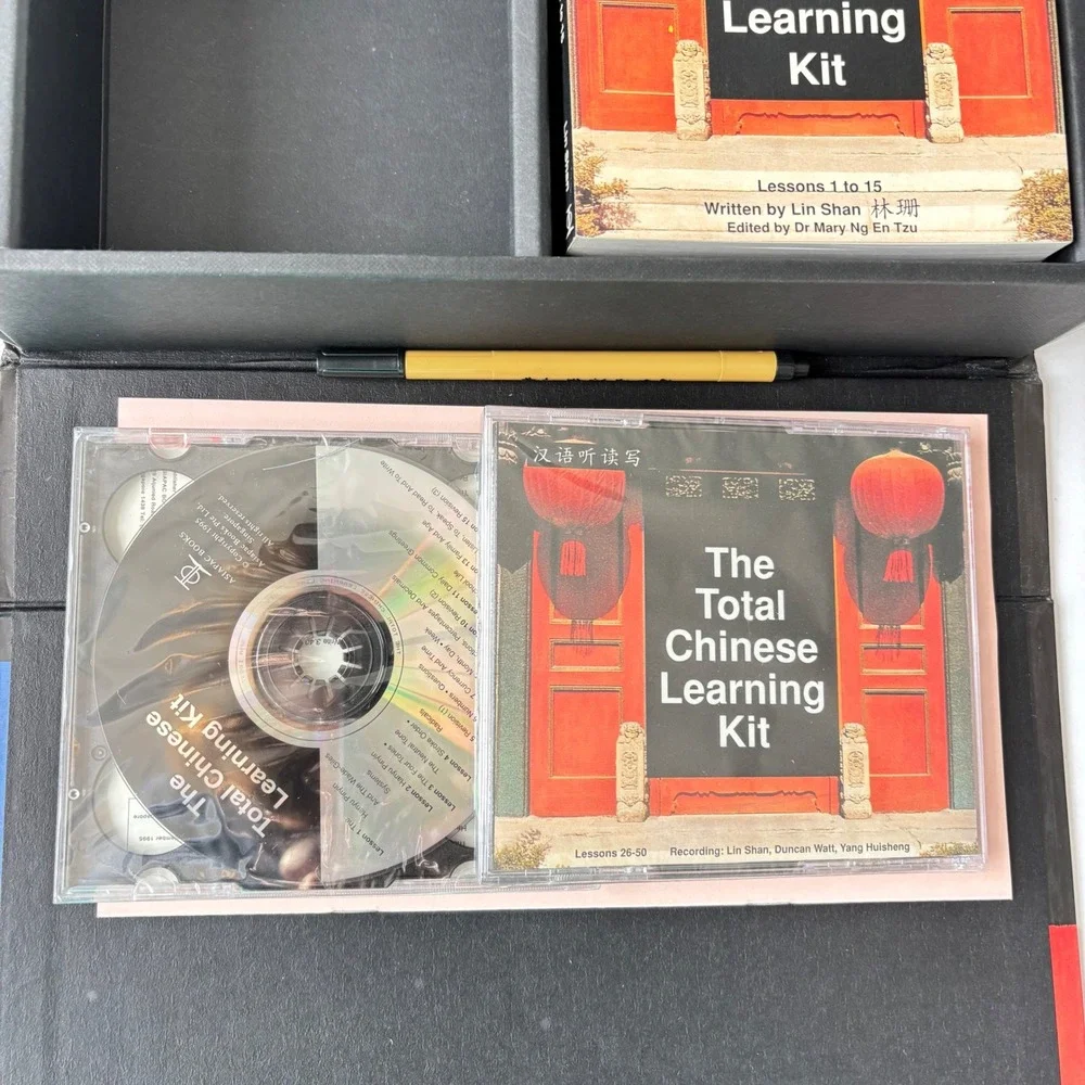 The Total Chinese Learning Kit by‎ Lin Shan CDs Cards Characters Excellent